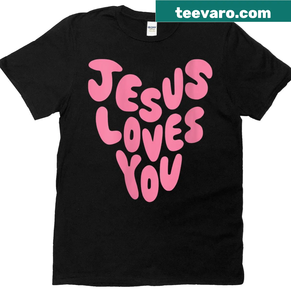 Inspirational T-shirt featuring John 3:16 with a message of Jesus's love — on a men's t-shirt