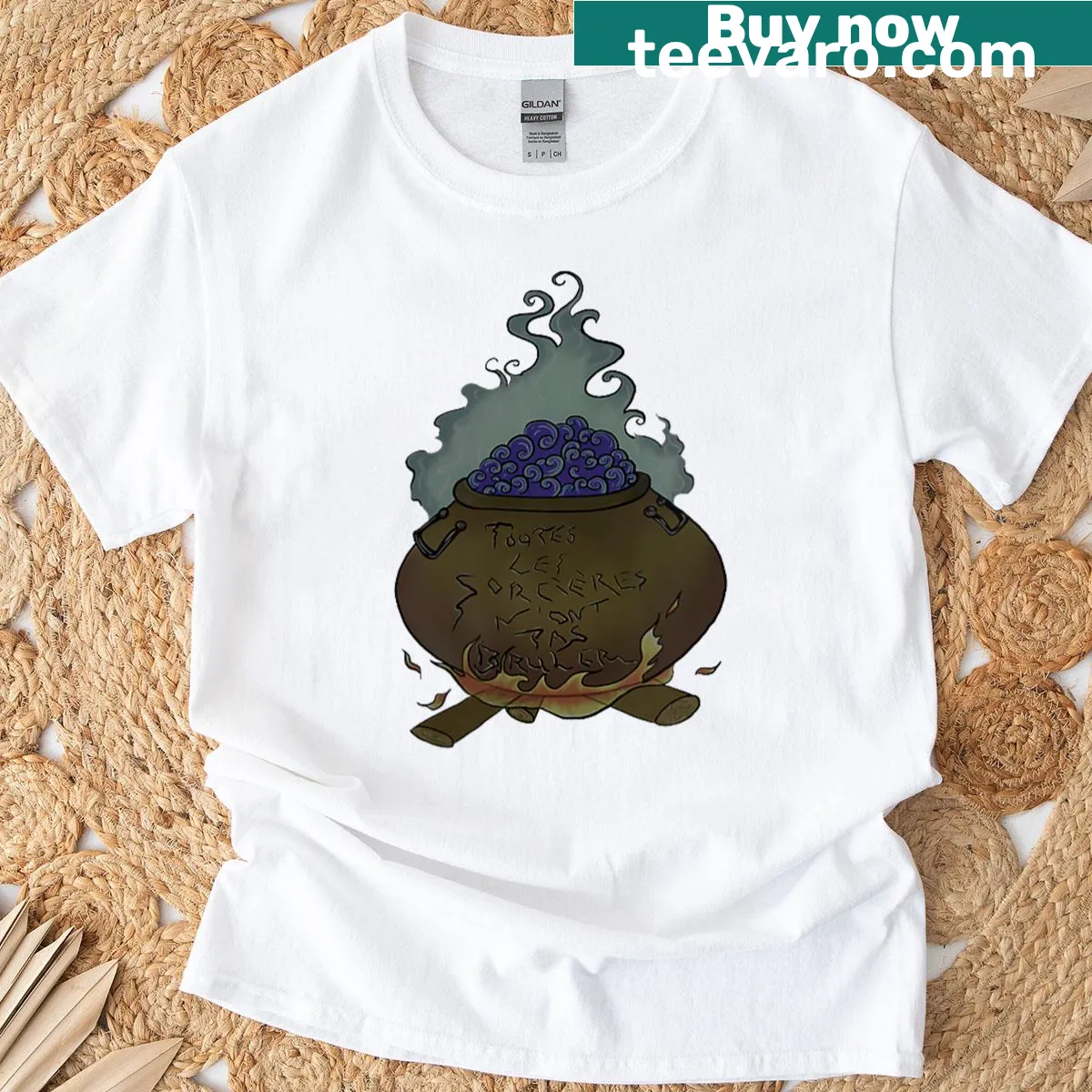 Empowering T-shirt stating 'Not All Witches Have Burned' in bold typography. — on a men's t-shirt