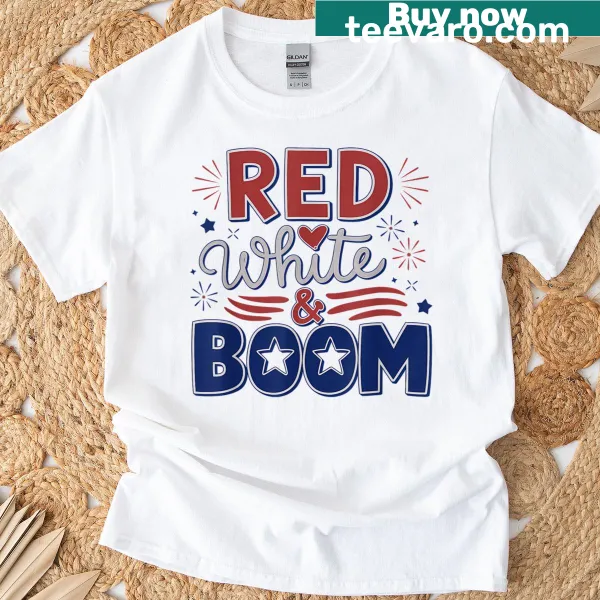 Patriotic t-shirt for Independence Day with festive message