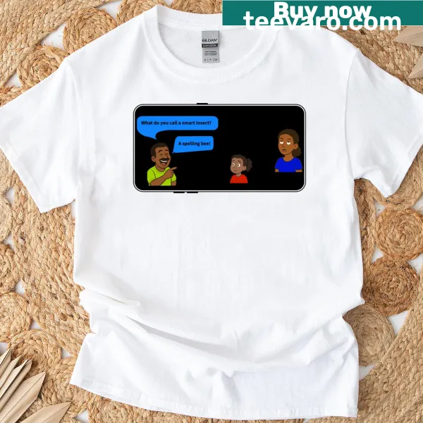 T-shirt featuring playful typography celebrating spelling bees