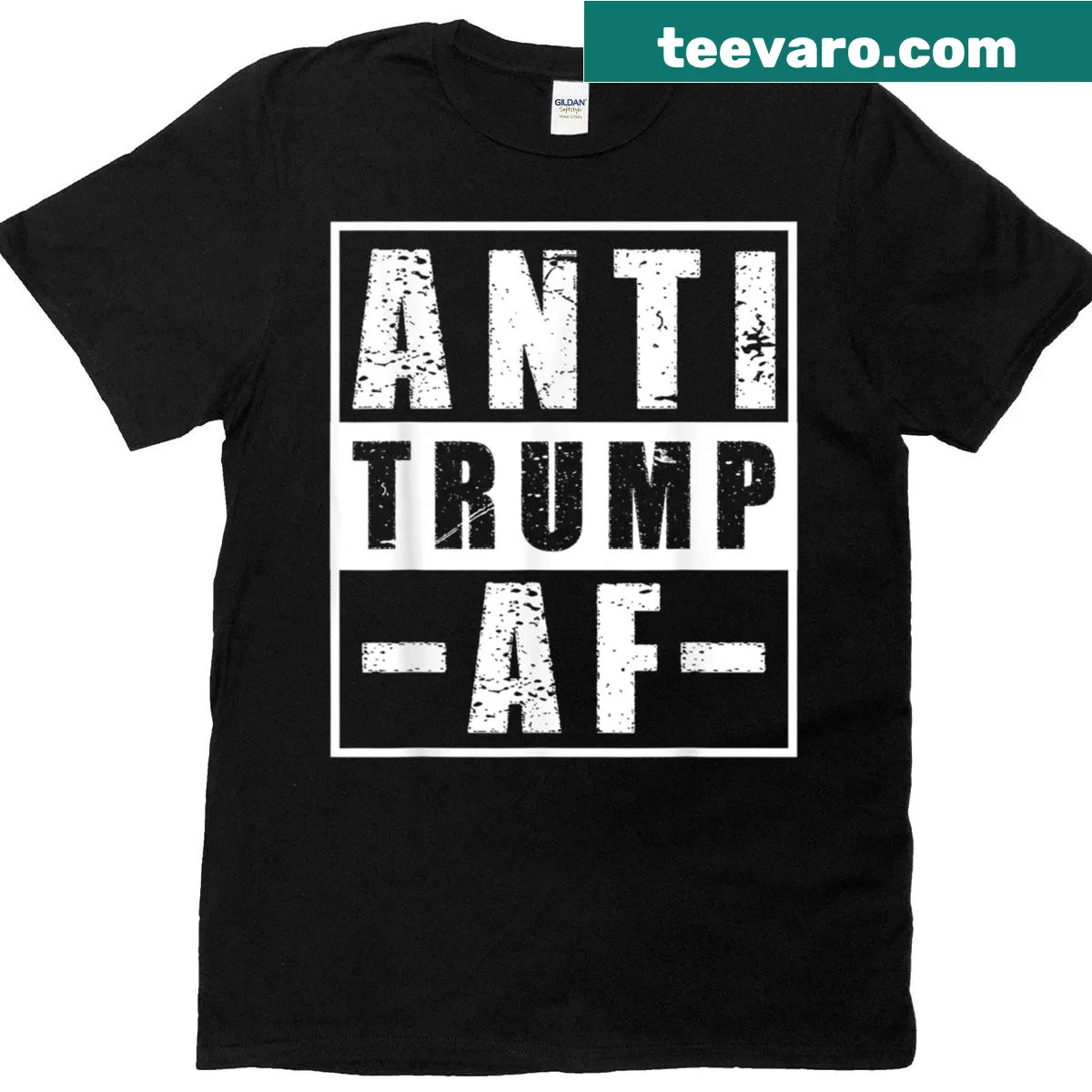 Bold Anti Trump t-shirt with humorous political slogan — on a men's t-shirt