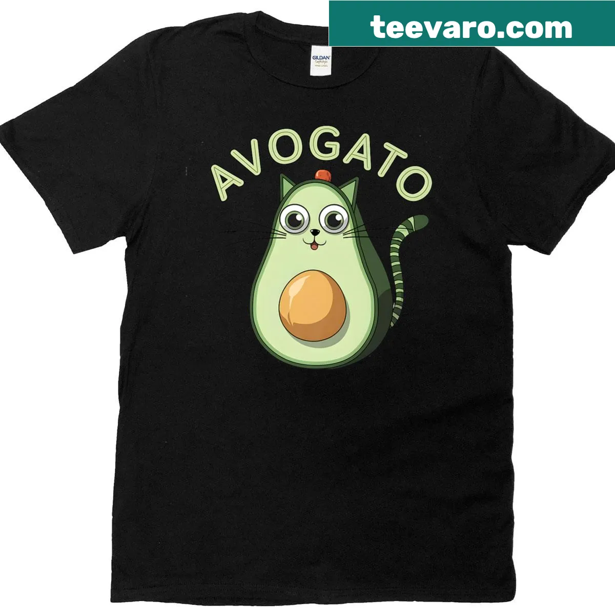 Funny cat and avocado graphic T-shirt for Cinco de Mayo — on a men's t-shirt