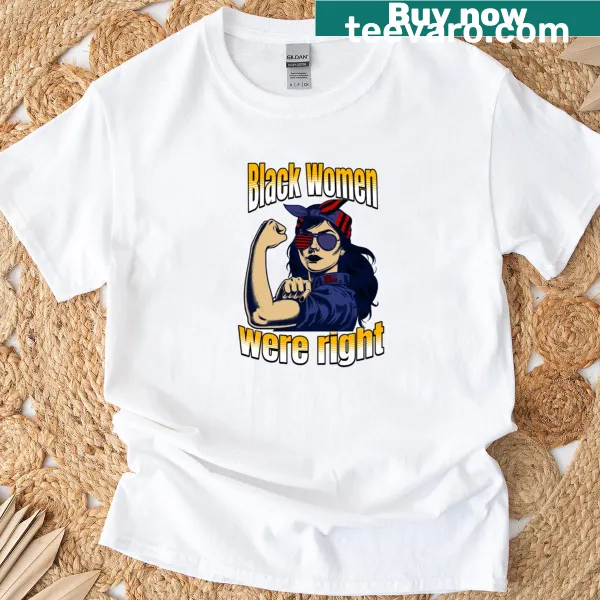 Patriotic T-shirt honoring Black women's strength and empowerment.