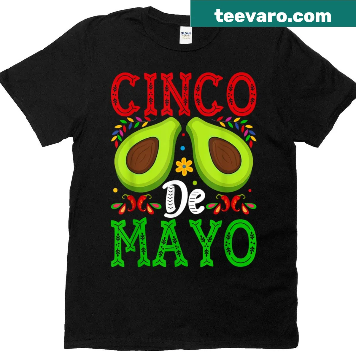Cinco de Mayo T-shirt inviting the fiesta squad for celebration — on a men's t-shirt