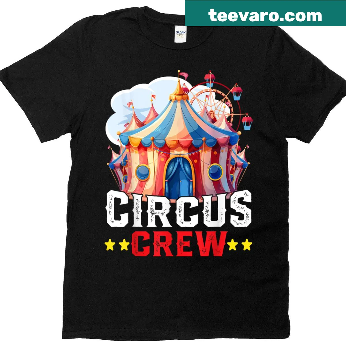 Circus Crew t-shirt designed for carnival staff — on a men's t-shirt
