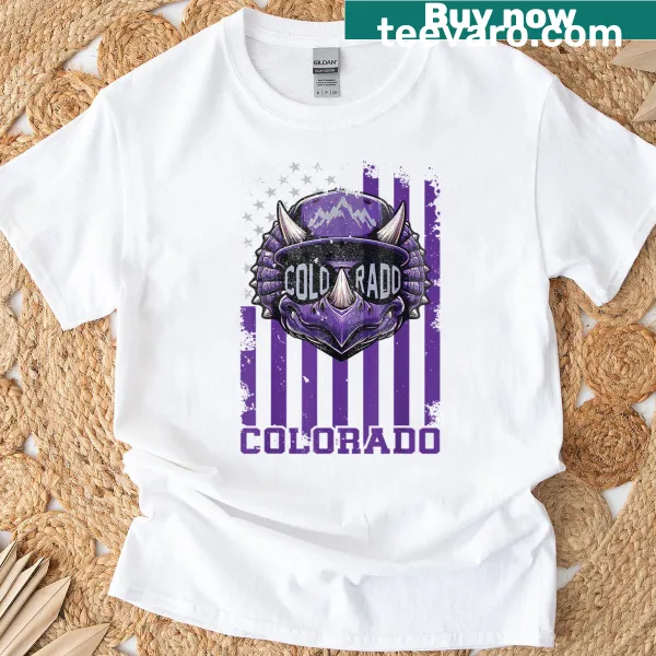 Colorado personalized t-shirt with retro American flag design