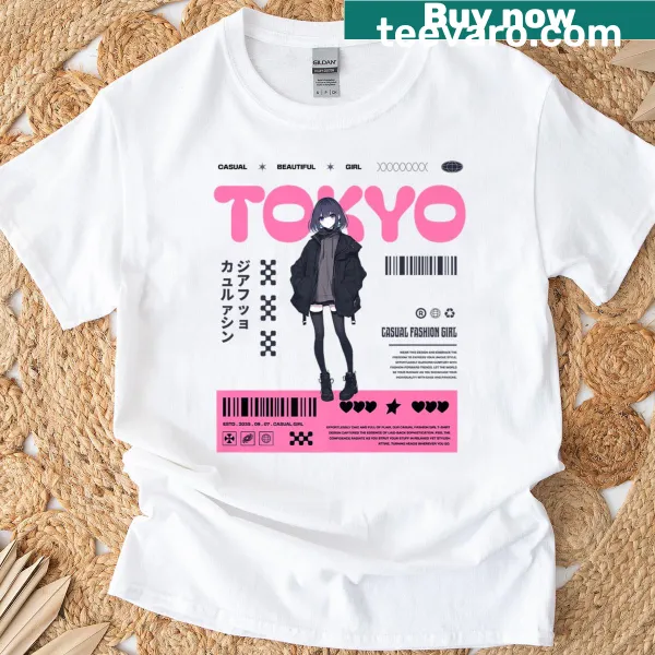 Urban manga art style design on Japanese anime t-shirt