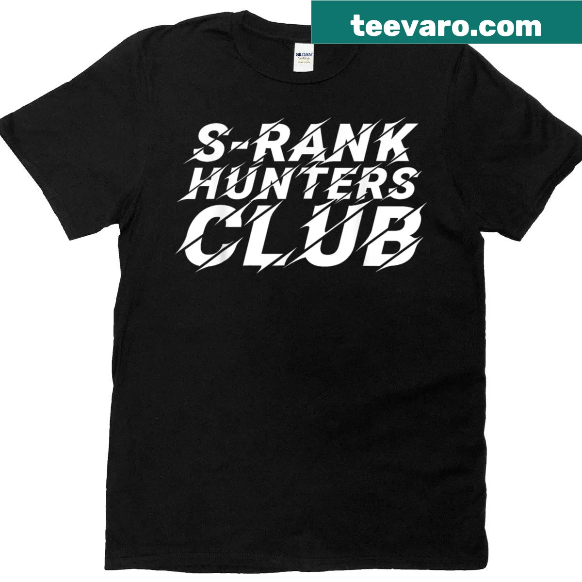 Anime shadow hunter t-shirt featuring an S Rank character illustration — on a men's t-shirt