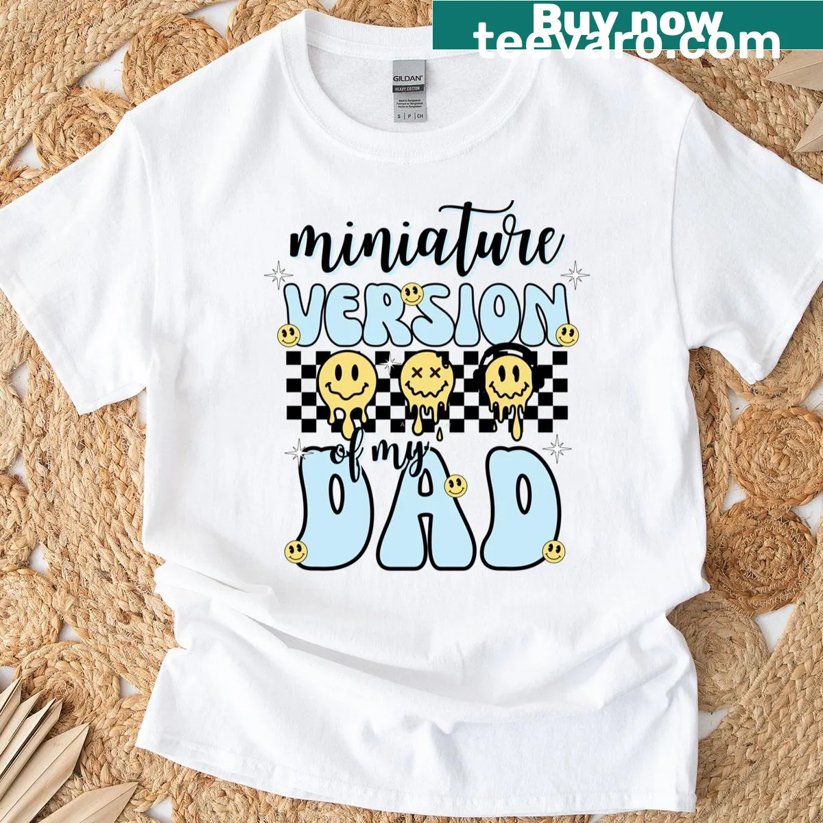 Sentimental T-shirt for dads featuring charming typography — on a men's t-shirt