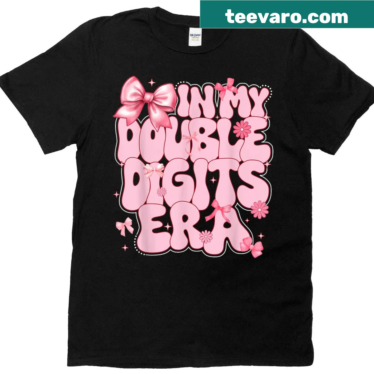 Groovy typography design celebrating a 10th birthday on a girl’s t-shirt — on a men's t-shirt