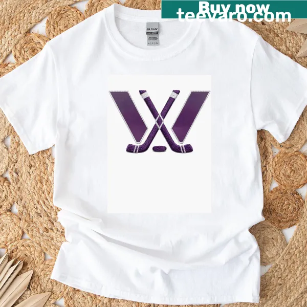 Embroidered women's ice hockey t-shirt with Minnesota Frost design