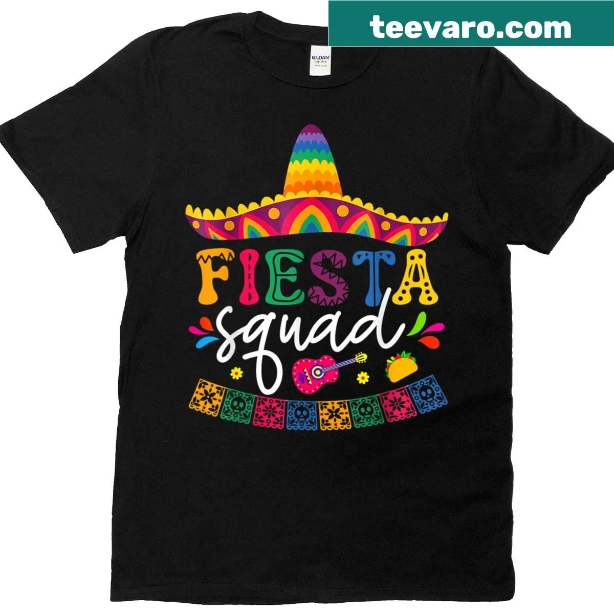 Fiesta Squad T-shirt for all ages celebrating Cinco De Mayo — on a men's t-shirt