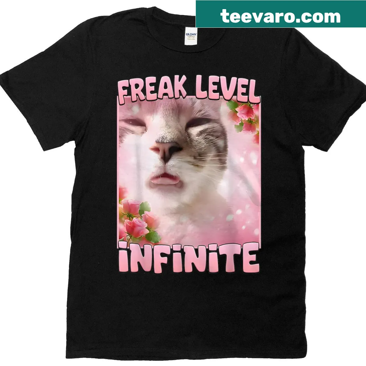 Funny cat meme graphic t-shirt for cat lovers — on a men's t-shirt