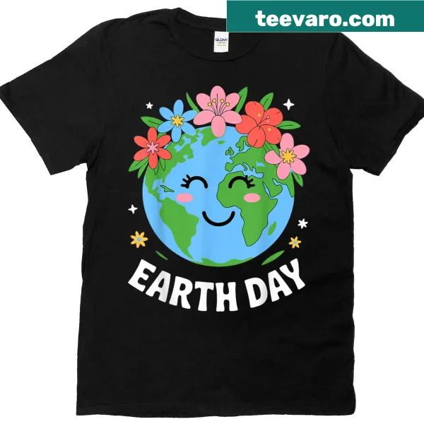 Floral design Earth Day T-shirt for all ages