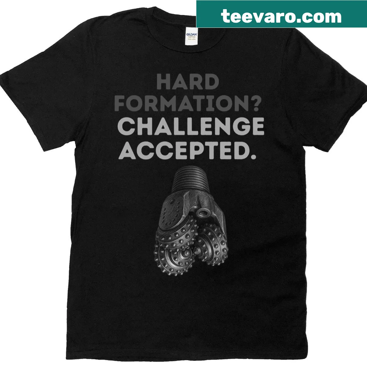 Vintage-style Offshore Drilling graphic t-shirt — on a men's t-shirt
