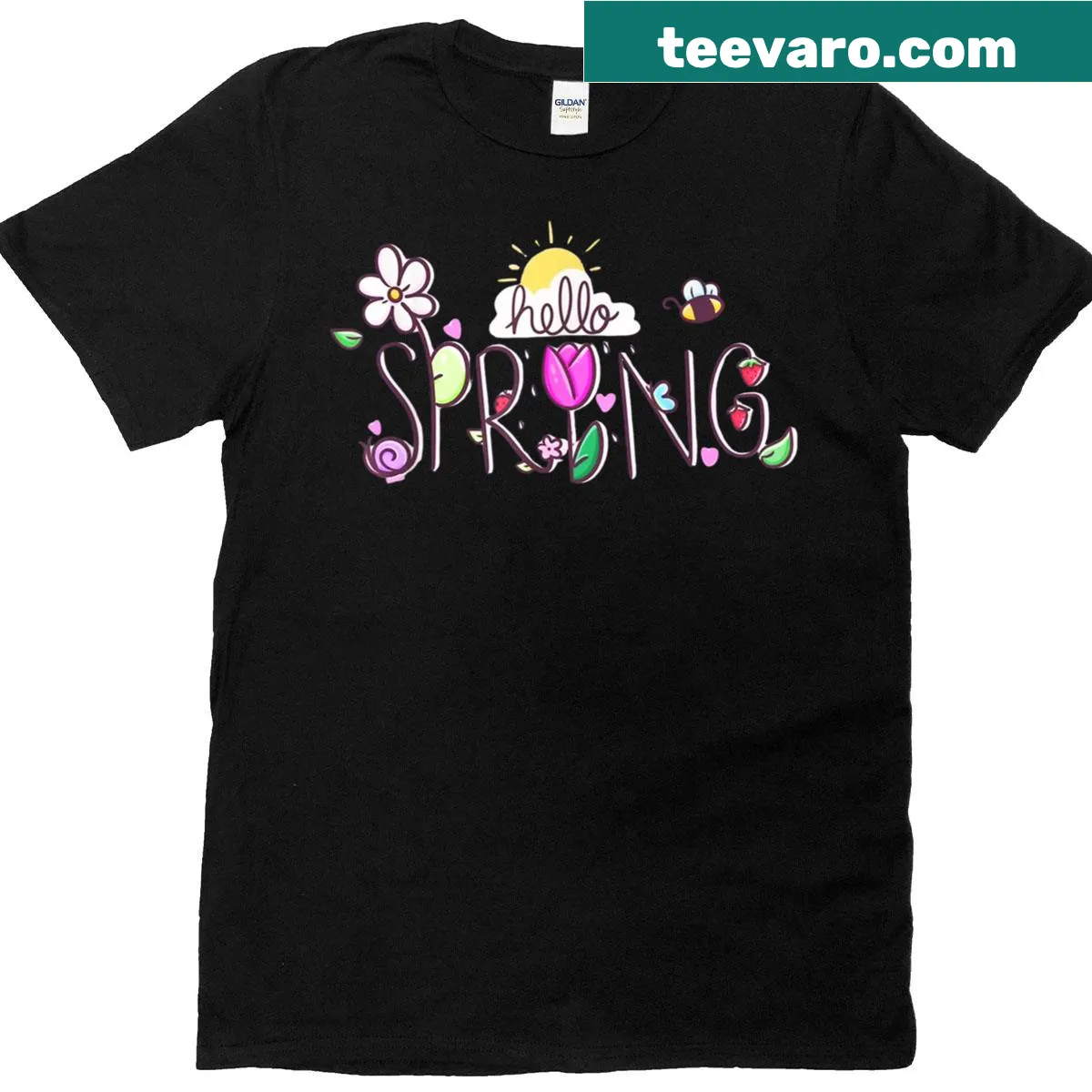 Floral Easter graphic T-shirt for plant lovers — on a men's t-shirt
