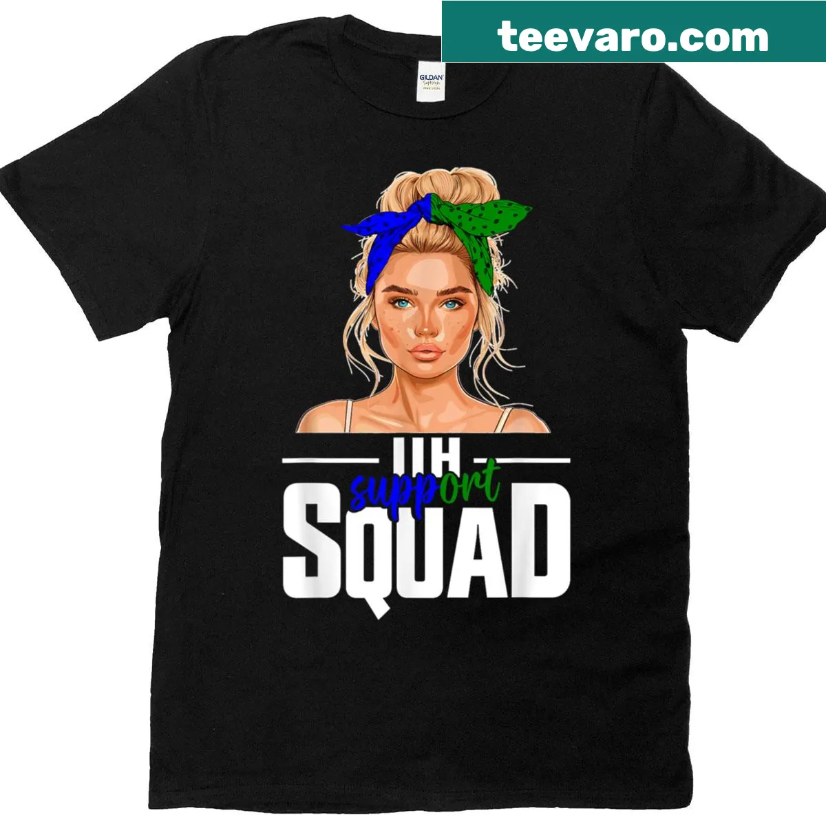 Awareness T-shirt for women with intracranial hypertension support message — on a men's t-shirt