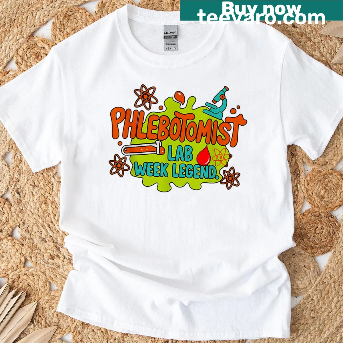Mystery Machine Of Diagnostics text on a phlebotomist t-shirt — on a men's t-shirt
