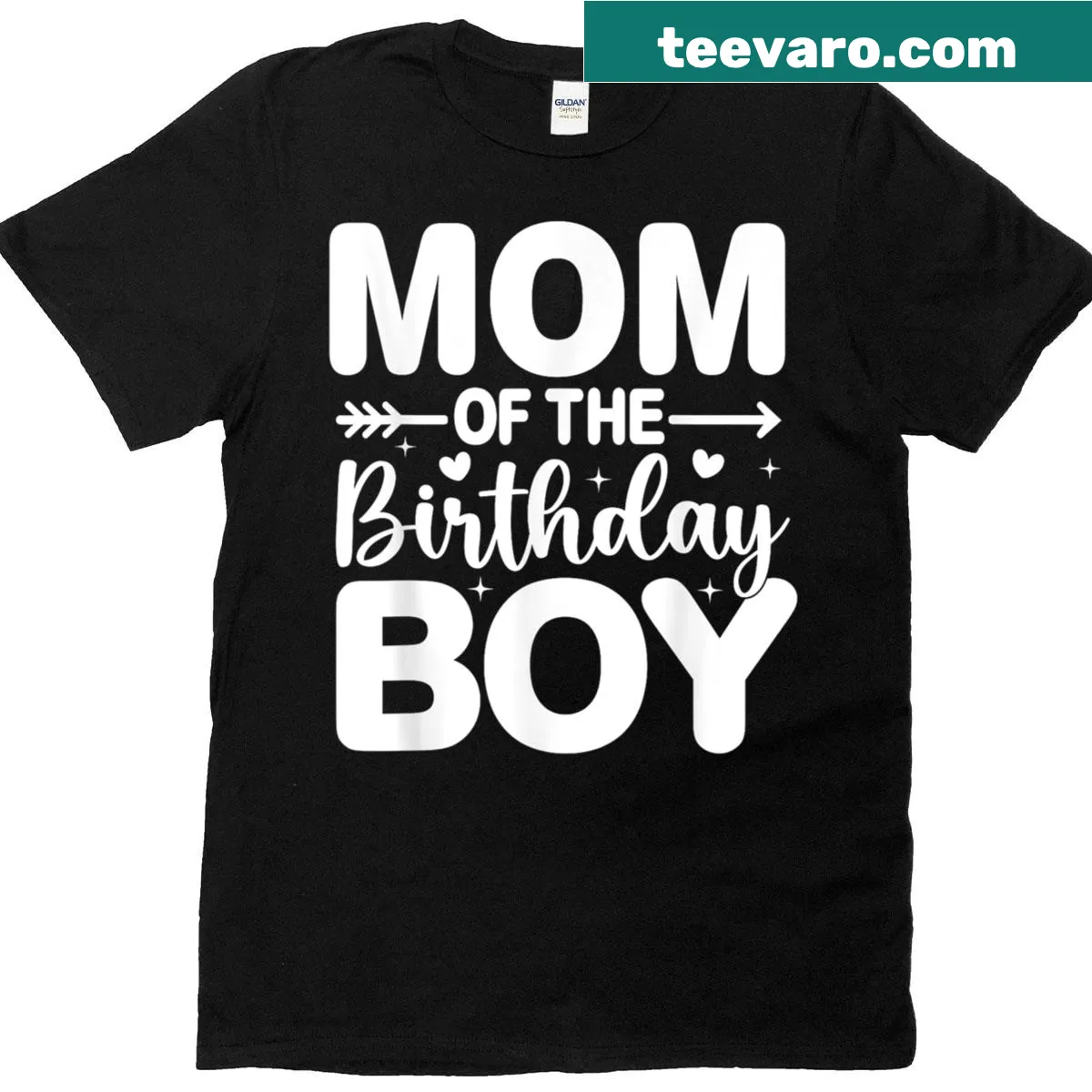 Birthday-themed t-shirt for moms of birthday boys — on a men's t-shirt