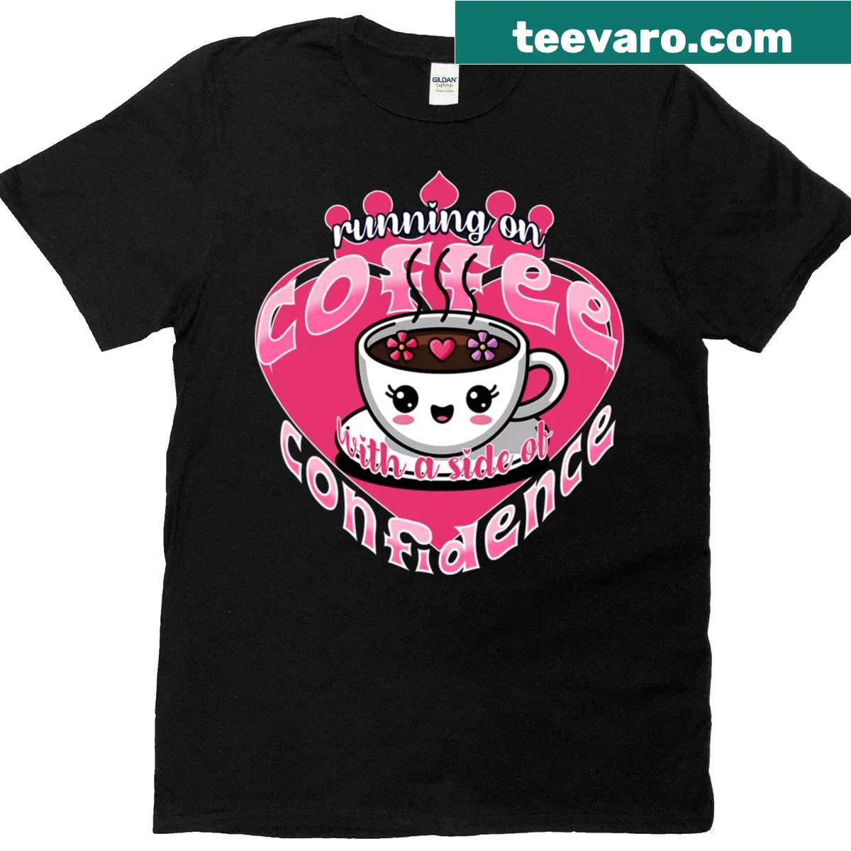 Motivational heart design T-shirt for moms with inspiring text — on a men's t-shirt