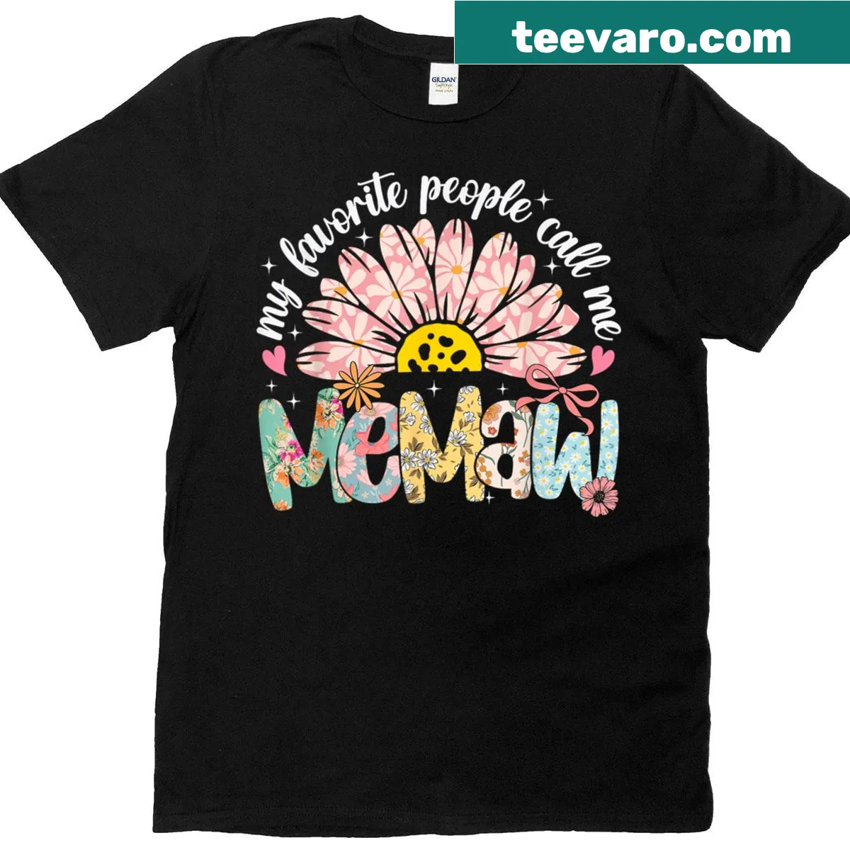Memaw t-shirt featuring the phrase 'My Favorite People Call Me Memaw' — on a men's t-shirt