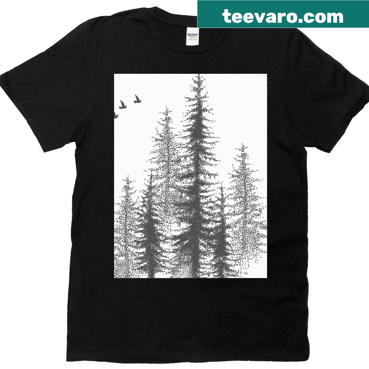 Nature-themed graphic celebrating the outdoors in a unique design. — on a men's t-shirt
