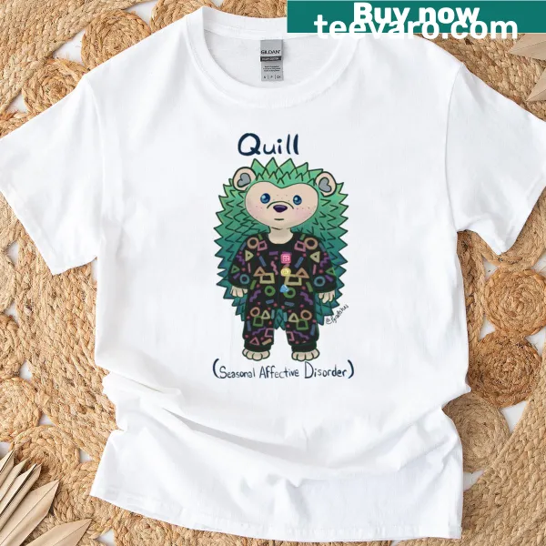 Quill graphic T-shirt representing artistry and writing