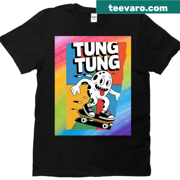 Cartoon graphic on oversized skater vibes T-shirt.