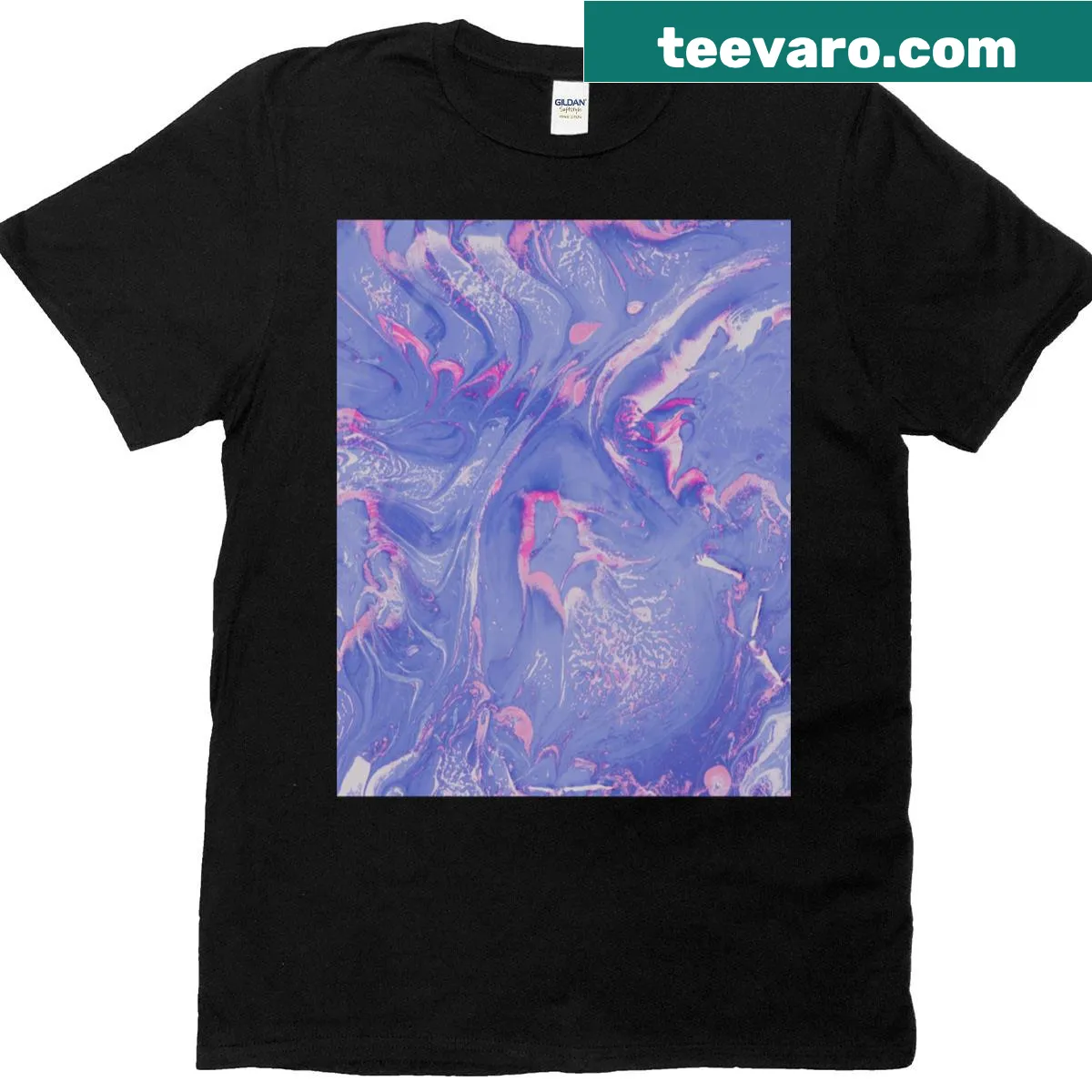 Vintage-style t-shirt featuring a spiral design of a woman singer — on a men's t-shirt