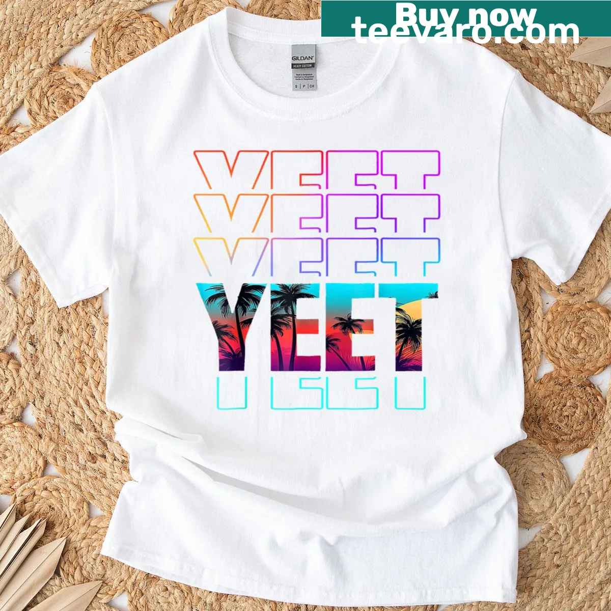 T-shirt with a funny saying design in bold text — on a men's t-shirt