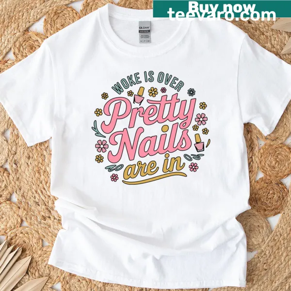 Funny nail tech graphic t-shirt with bold text