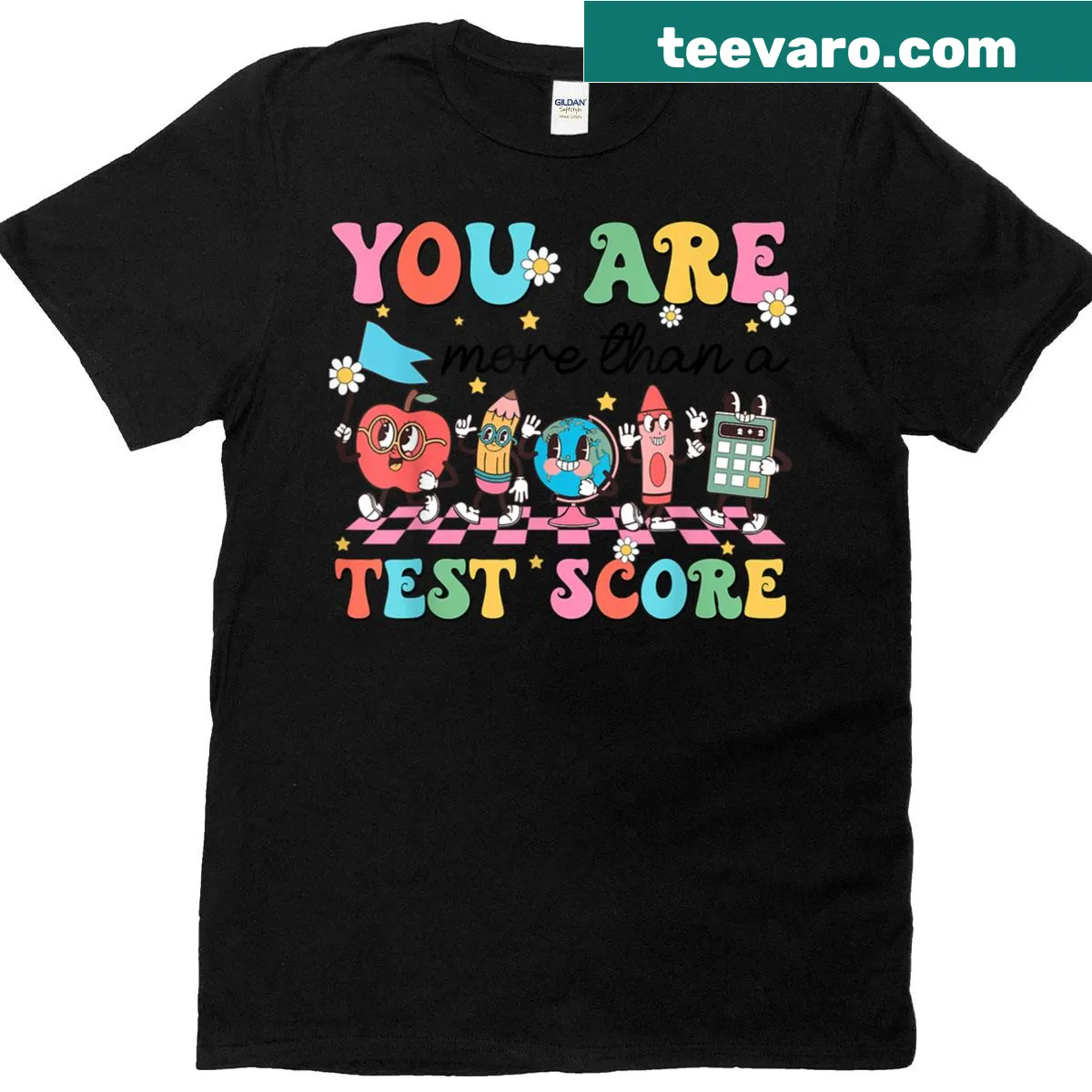 Motivational t-shirt for teachers with the message about self-worth — on a men's t-shirt