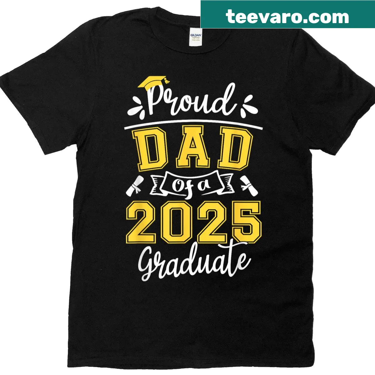 Simple Father t-shirt with impactful design for 2025 — on a men's t-shirt