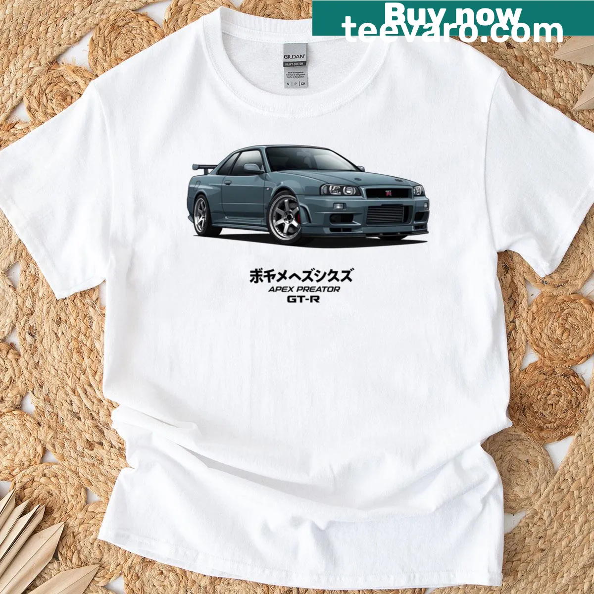 Artwork of an Apex Predator GT-R on a T-shirt — on a men's t-shirt