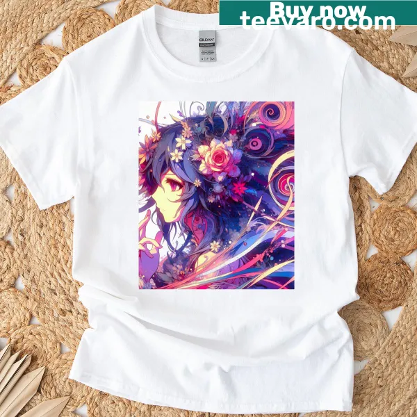 Inspirational typography T-shirt with 'Blossoming Dreams' message