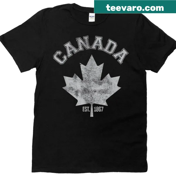 Vintage Canada T-shirt with maple leaf and establishment date