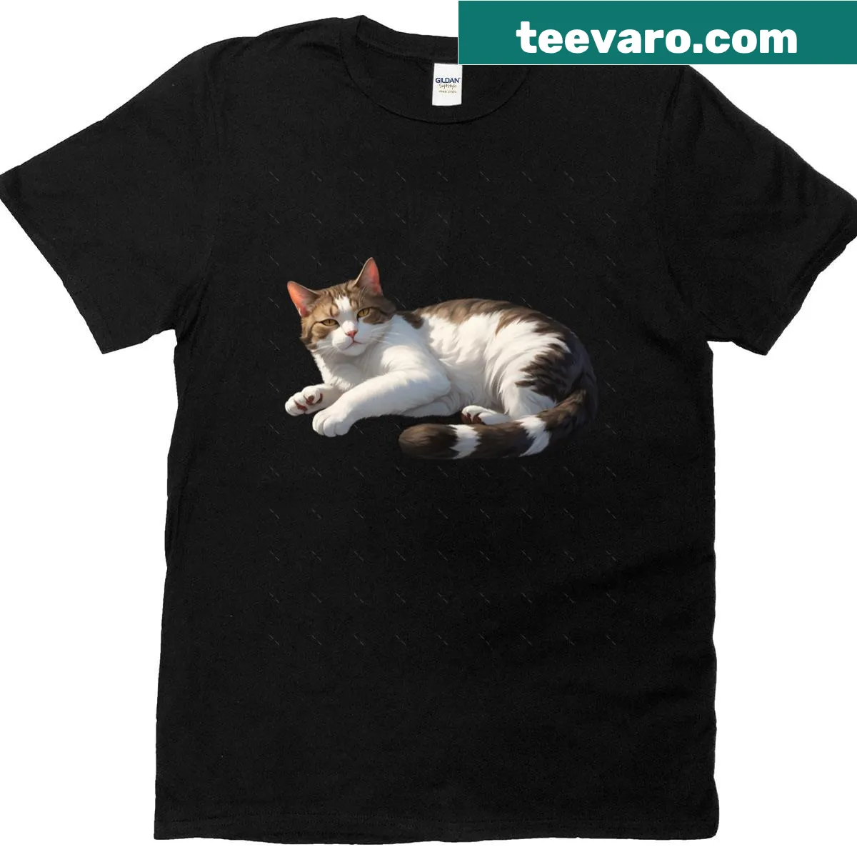 Oversized t-shirt featuring cute illustrated cats — on a men's t-shirt