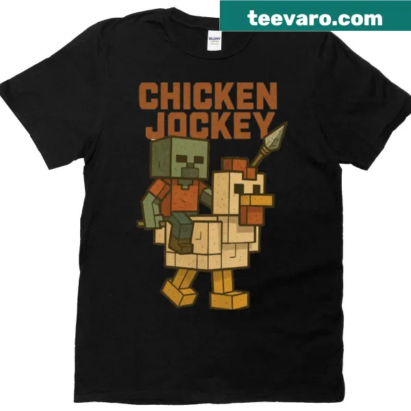 Retro Minecraft chicken jockey oversized t-shirt