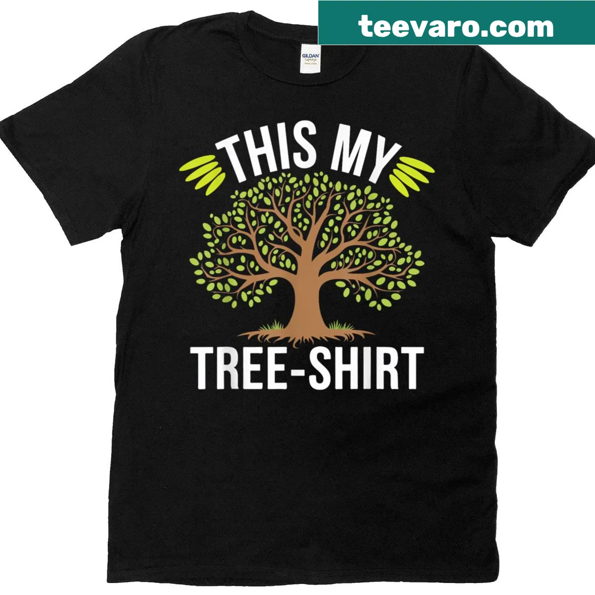 Tree illustration T-shirt promoting Arbor Day and Earth Day — on a men's t-shirt