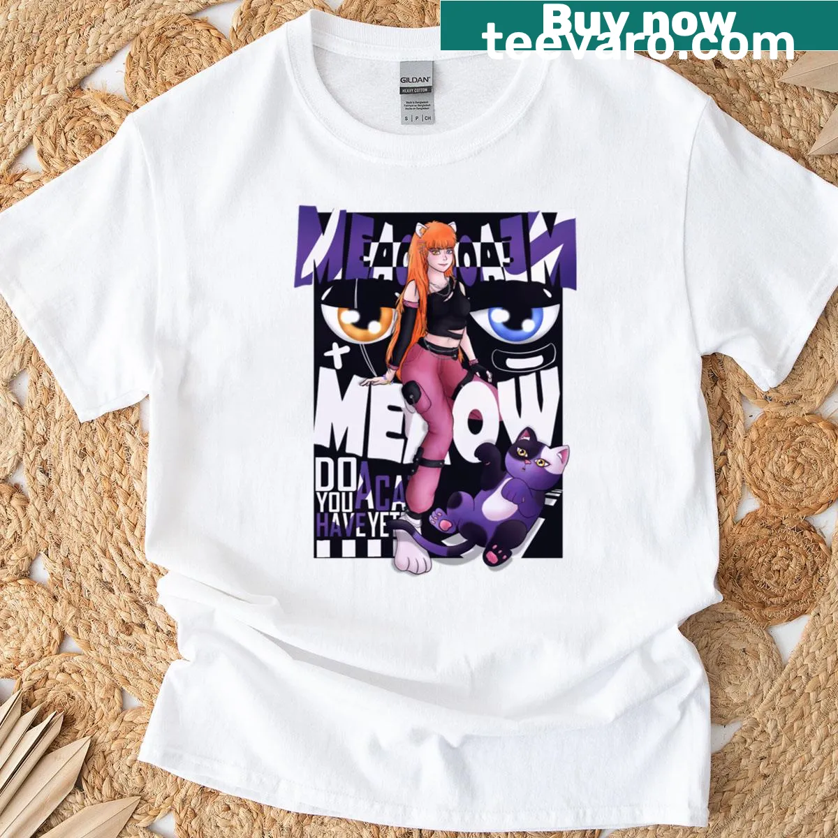Cute cat girl illustration with the quote Do You Have A Cat Yet? — on a men's t-shirt