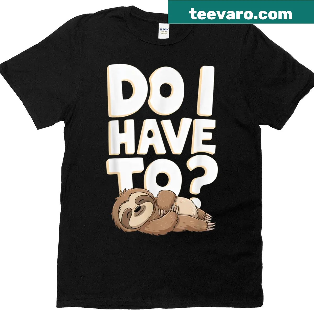 Sarcastic T-shirt with a funny phrase about sloths — on a men's t-shirt
