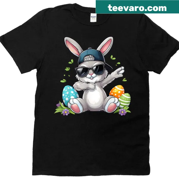 Funny Easter Bunny T-shirt designed for boys and teens celebrating Easter