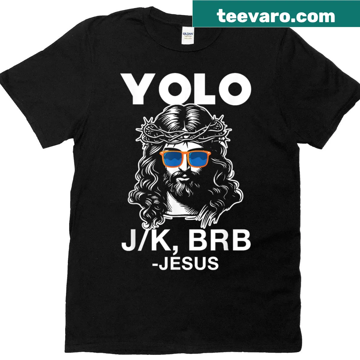 Funny Easter t-shirt with meme-inspired text about resurrection — on a men's t-shirt