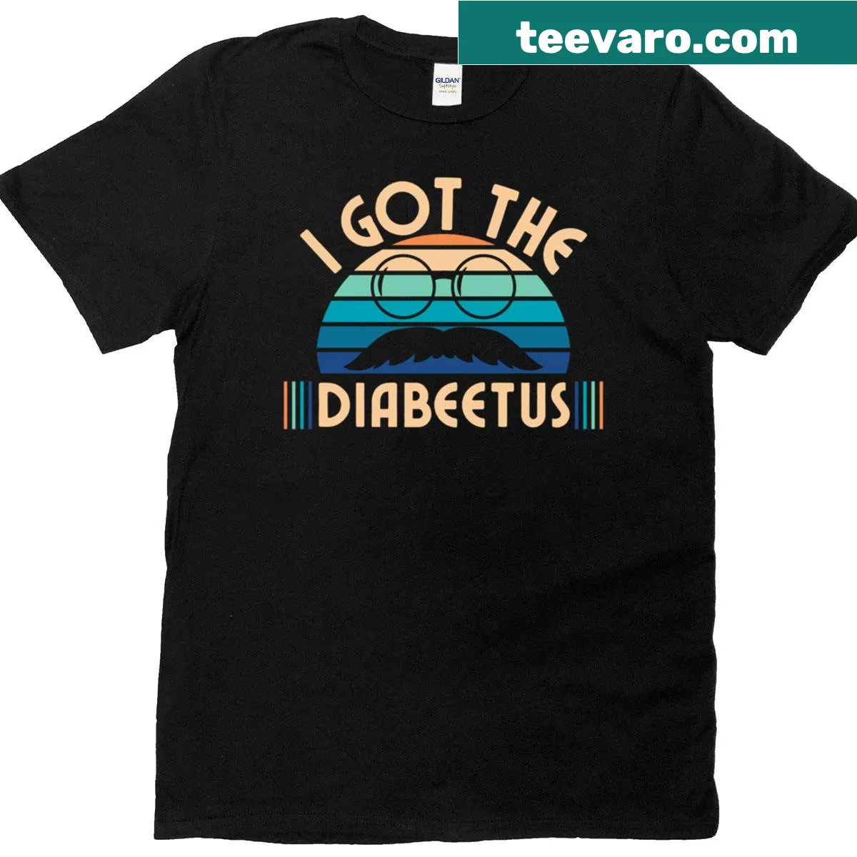 Vintage-style diabetes awareness T-shirt with funny slogan — on a men's t-shirt