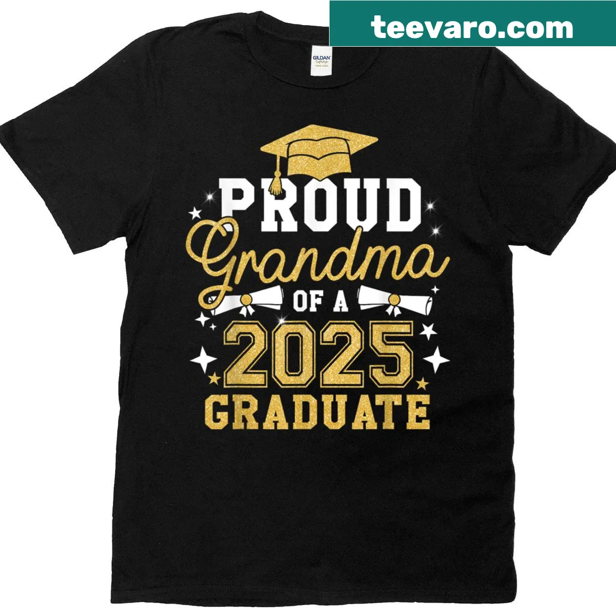 Proud Grandma Graduation 2025 T-shirt design — on a men's t-shirt