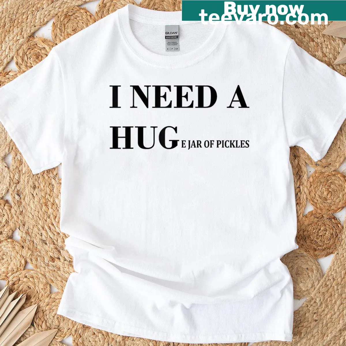 Humorous pickle lover graphic on a T-shirt — on a men's t-shirt