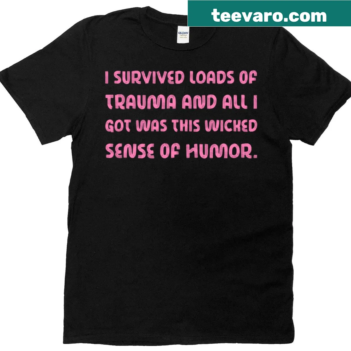 Oversized t-shirt with 'I Survived' text for a motivational message — on a men's t-shirt