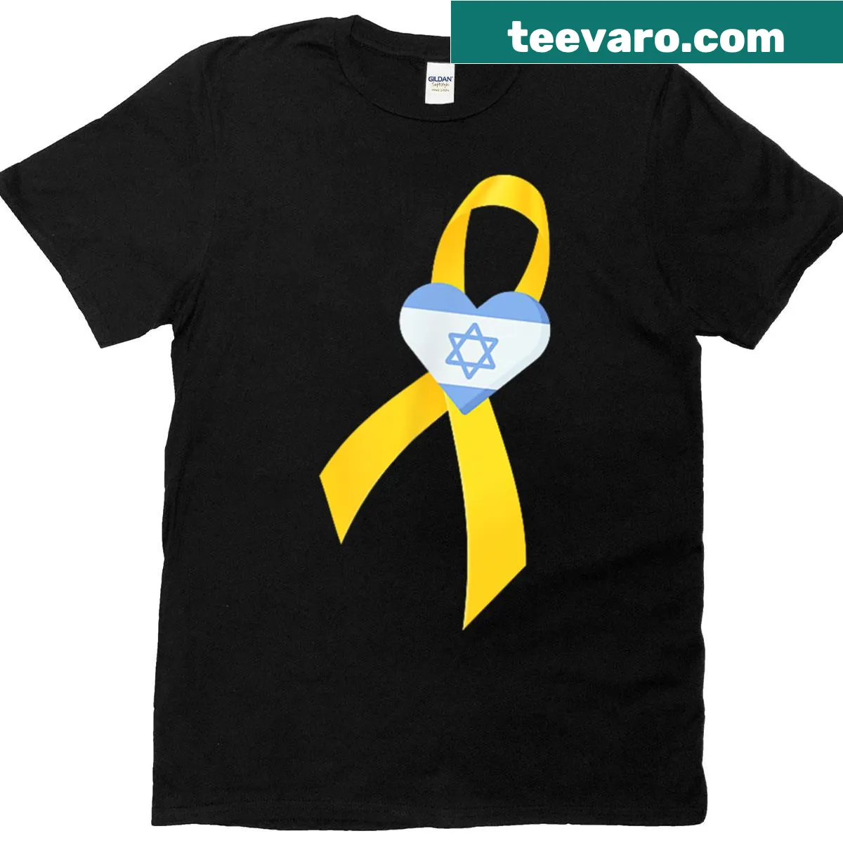 Israel flag t-shirt supporting Jewish people and IDF — on a men's t-shirt
