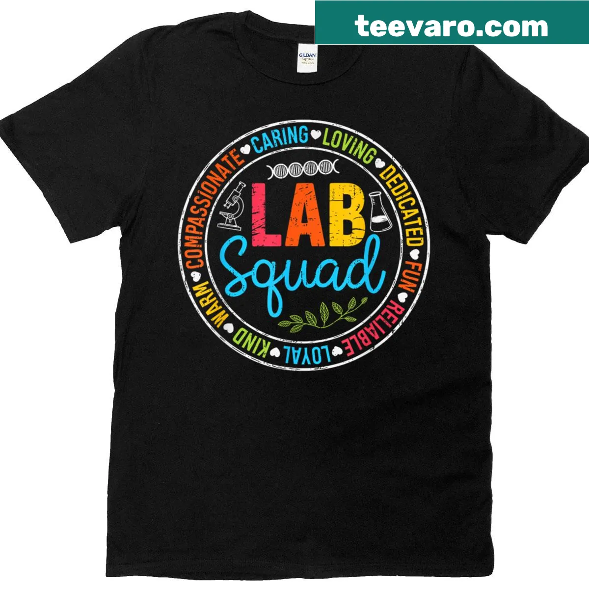 T-shirt featuring Lab Week 2025 design with lab crew theme — on a men's t-shirt