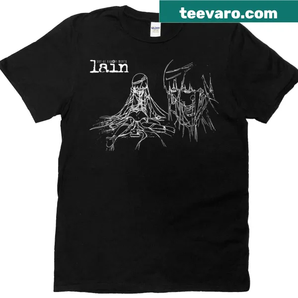 T-shirt featuring a creative design inspired by Lain, reflecting cyberpunk themes